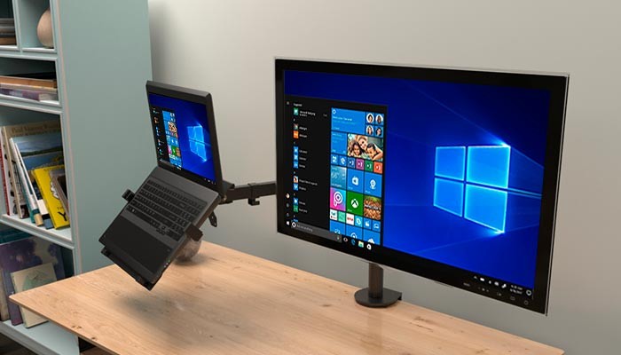 computadoras y laptops - SOPORTE PARA MONITOR Y LAPTOP KLIPX, (15.6" LAPTOPS) - (13 TO 32" MONITOR)  2