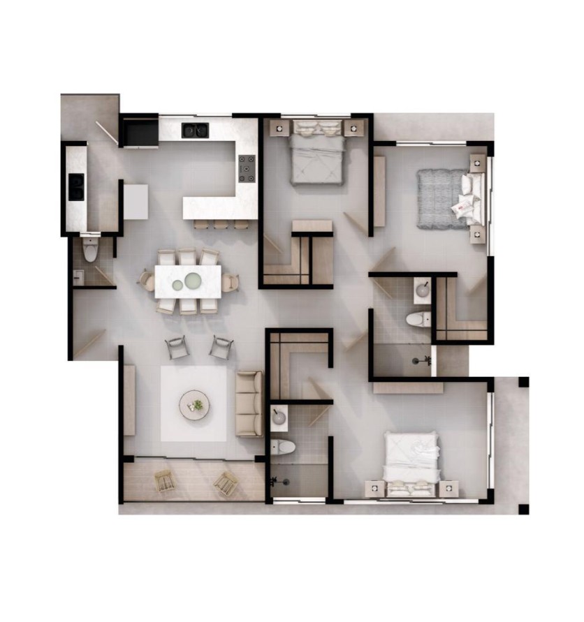 apartamentos - Torre en planos Urb. Thomén Santiago 6
