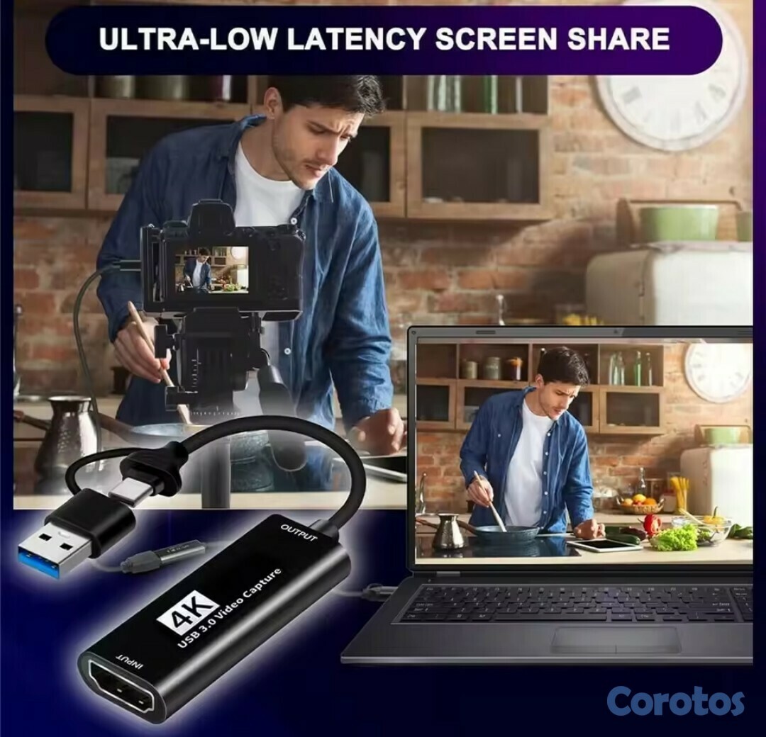 camaras y audio - Capturadora de video USB 3.0 A tipo C 6