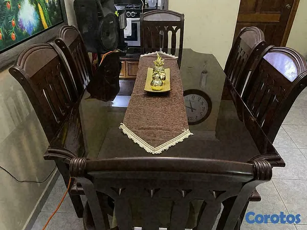 muebles y colchones - COMEDOR 6 SILLAS EN CAOBA 3