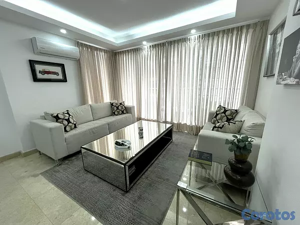 apartamentos - Apartamento Alquiler Piantini Amueblado DOS Habita 3