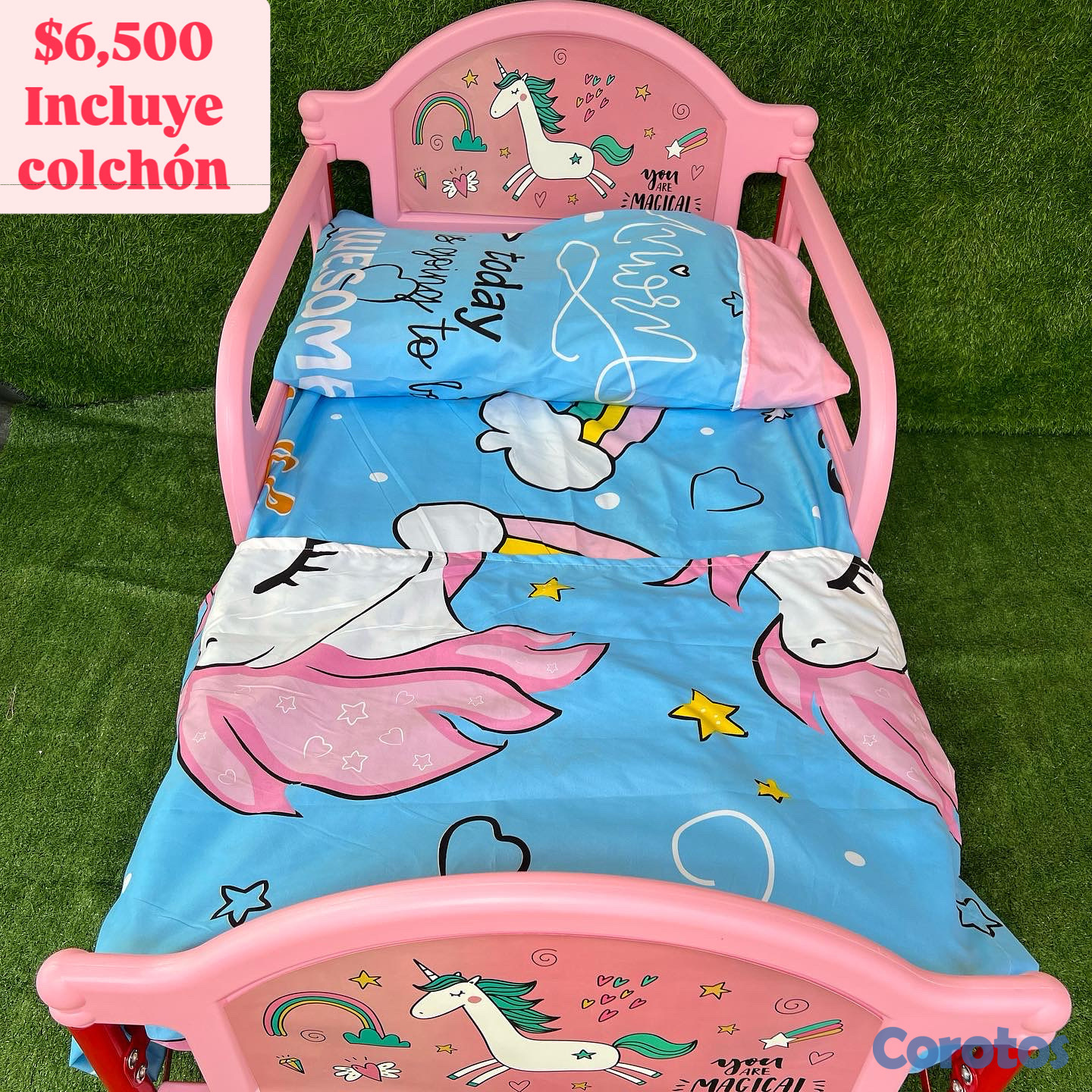 muebles - Cama importada para niñas medidas 29x54” INCLUYE COLCHÓN Nueva en su caja  2