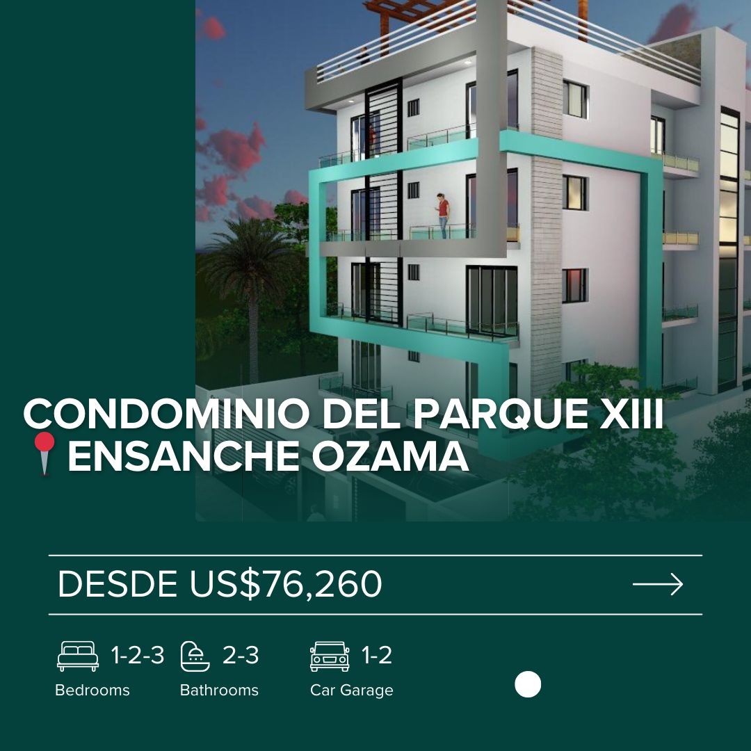 apartamentos - Condominio del parque XIII, Ensanche Ozama Apartamento de Venta 