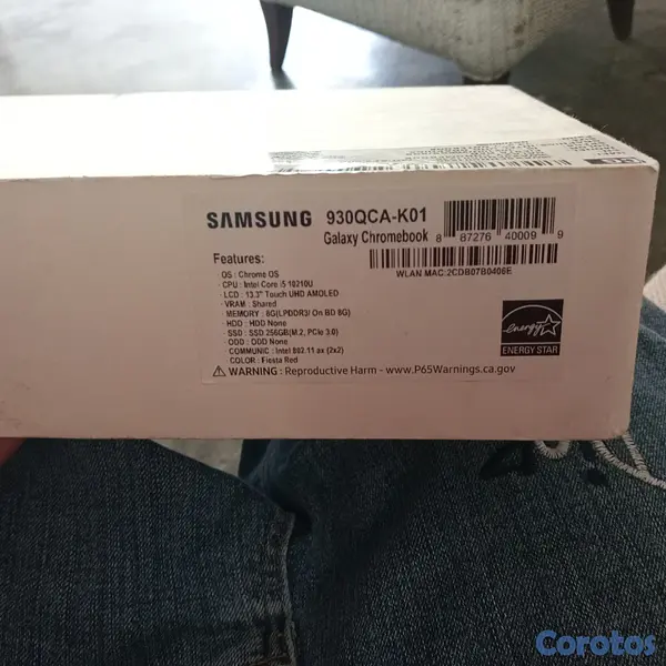computadoras y laptops - Samsung Galaxy Chromebook 13.3" 4K AMOLED Fiesta R 8