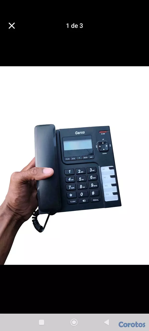 celulares y tabletas - vendo teléfonos residencial se compró pero no se utilizó color negro 2