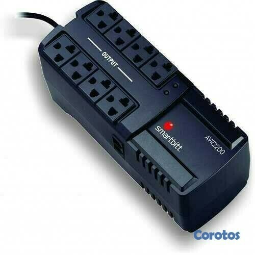 computadoras y laptops - REGULADO DE VOLTAJESMARTBITT 2200VA/1100W,CON 8 SALIDAS ALTA CALIDAD   1