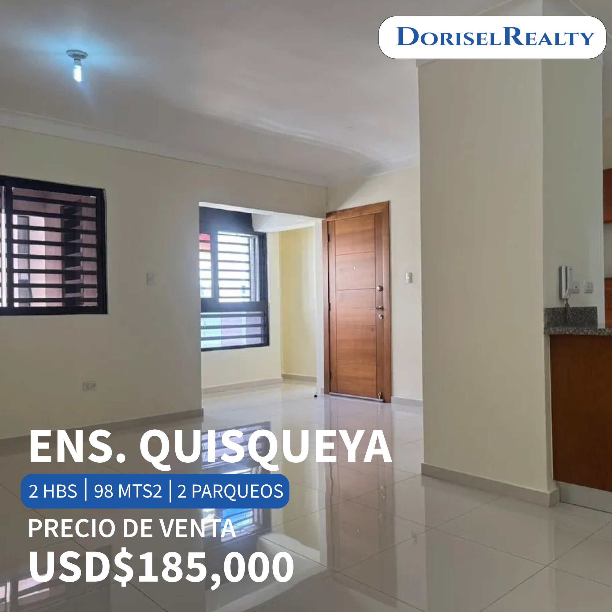 apartamentos - VENTA DE PRECIOSO APARTAMENTO EN ENS. QUISQUEYA