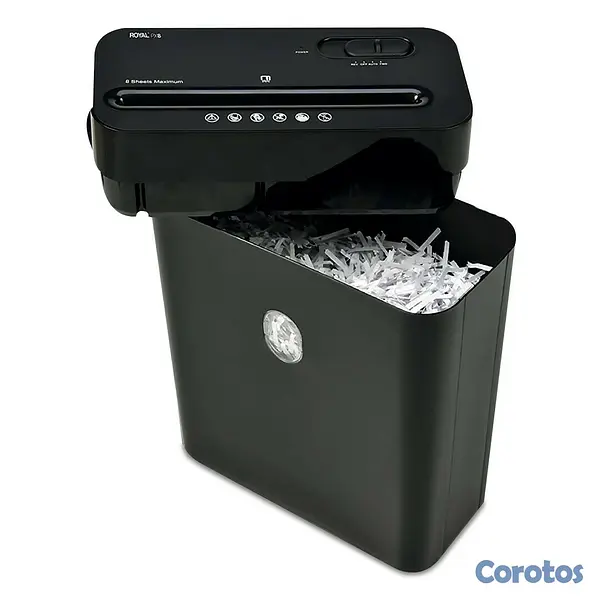 computadoras y laptops - TRITURADORA DE PAPEL ROYAL, 8 HOJAS CORTE TRANSVERSAL, TRITURA GRAPAS Y TARJETAS 3