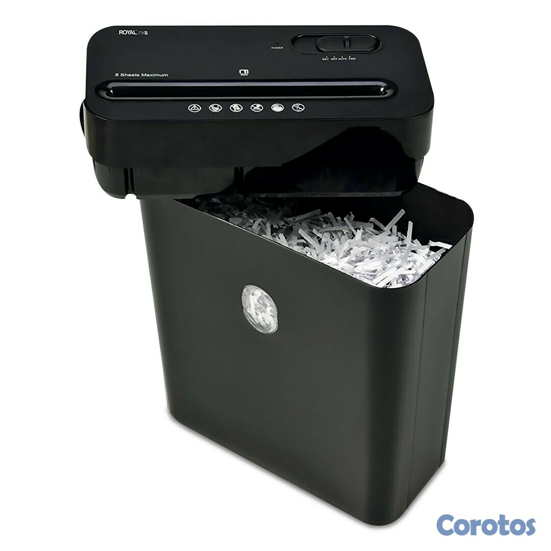 computadoras y laptops - TRITURADORA DE PAPEL ROYAL, 8 HOJAS CORTE TRANSVERSAL, TRITURA GRAPAS Y TARJETAS 3
