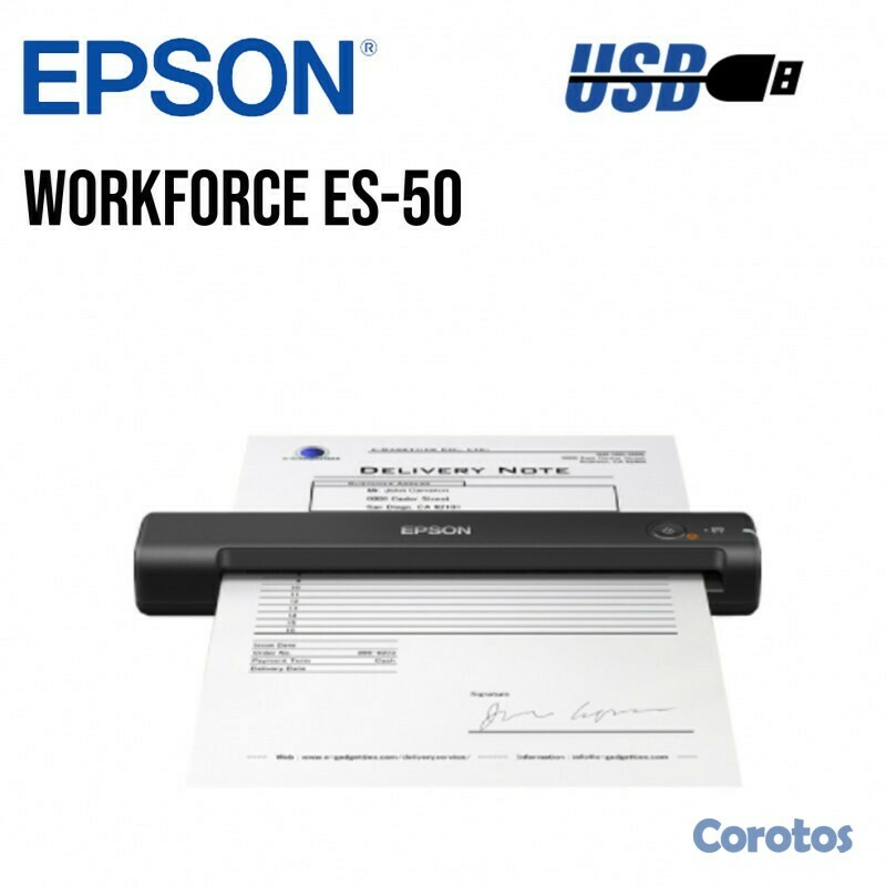 impresoras y scanners - SCANNER EPSON WORKFORCE ES-50, PORTATIL, (ESCANEO MANUAL) 600 X 600 DPI, USB,  1