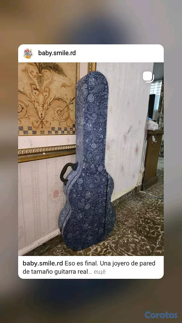 decoración y accesorios - Joyero grande estilo estuche de guitarra  4