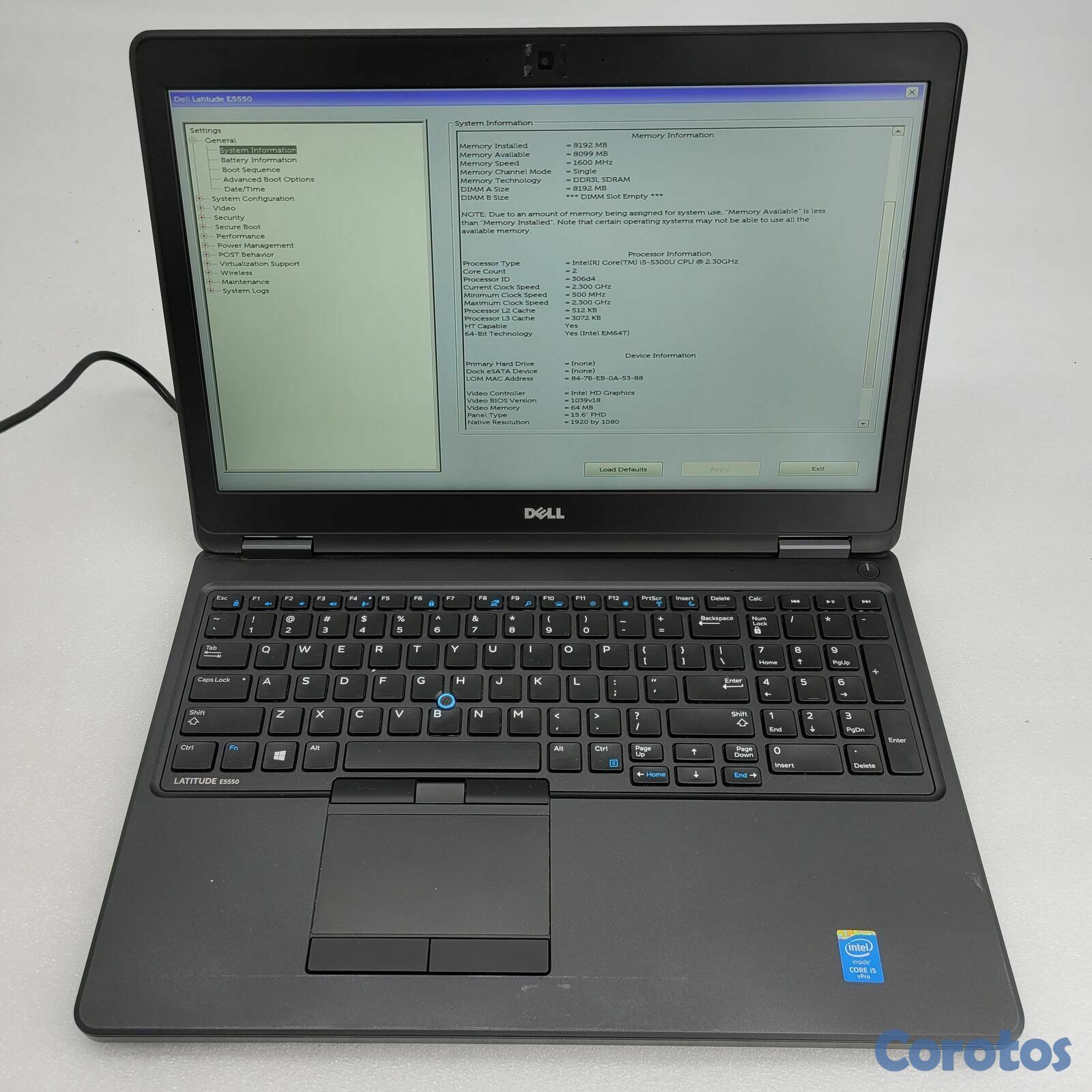 computadoras y laptops - laptop dell corei5 5th gene 8g de ram ssd de 128g  2