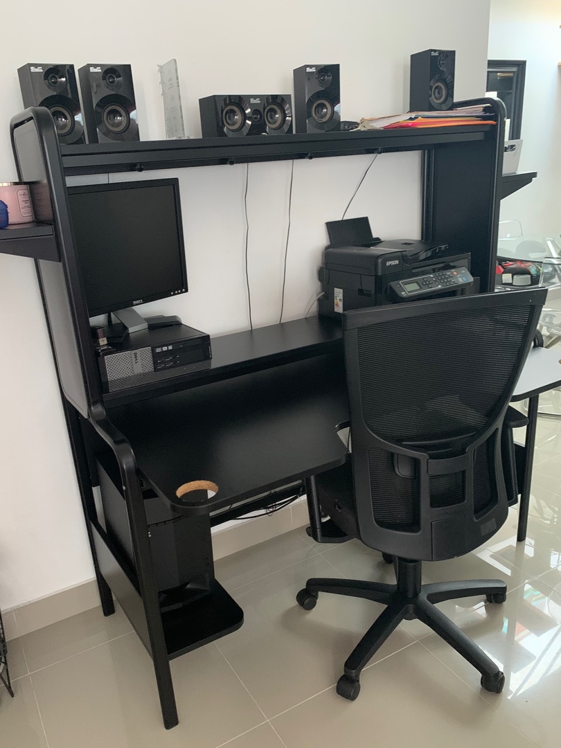 muebles y colchones - Escritorio computadora más silla oficina 1