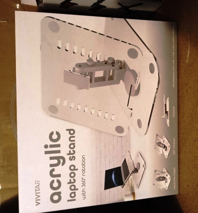computadoras y laptops - Soporte acrílico para portátil con base giratoria 