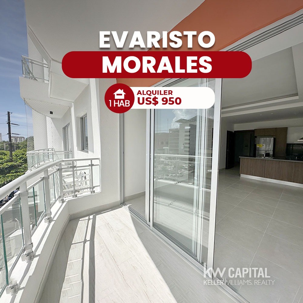 apartamentos - Se alquila apartamento en Evaristo Morales con linea blanca 5