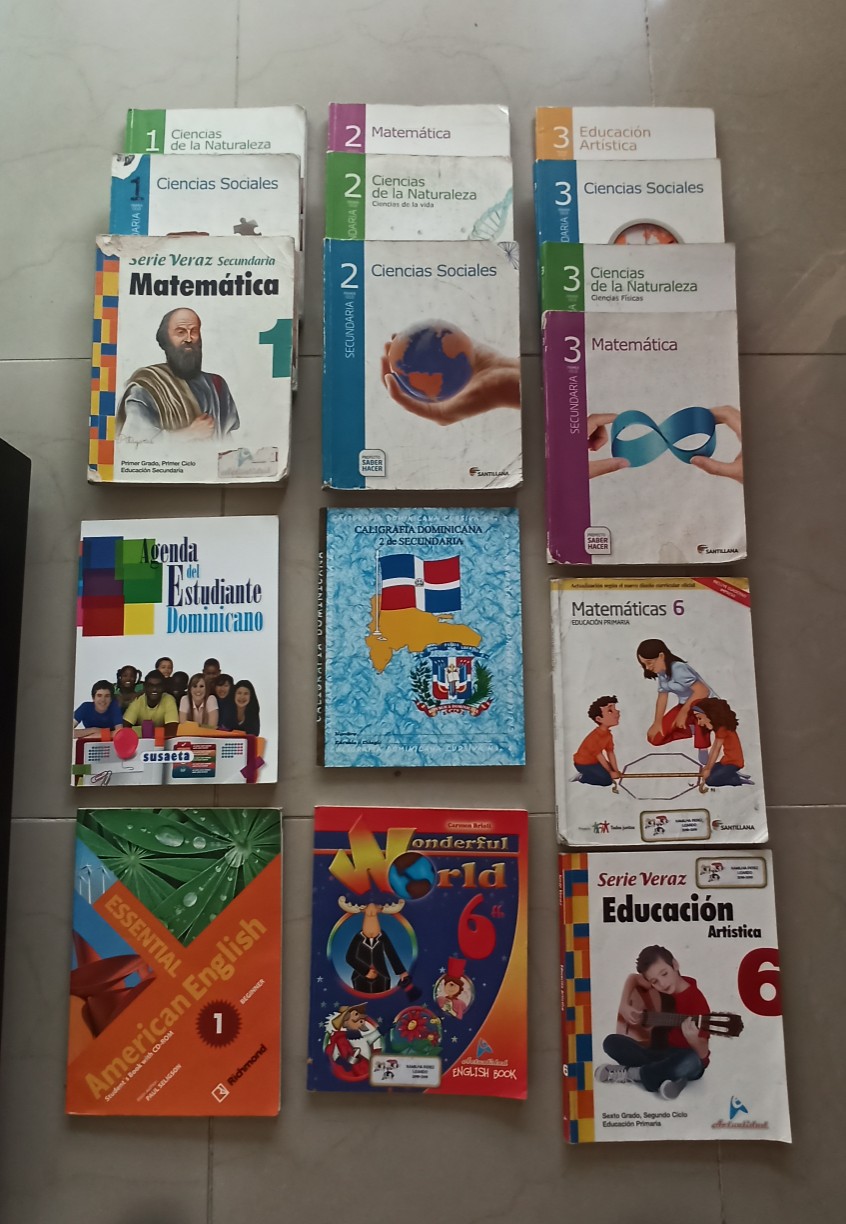 libros y revistas - libros usados en buena condiciones con sus cuadernos, editodas Santillana