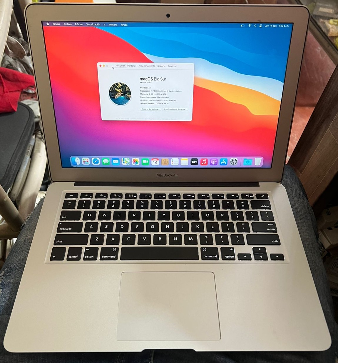 computadoras y laptops - MacBook Air 13¨I7 ssd256gb Wind10P Y MacOS Big Sur 3