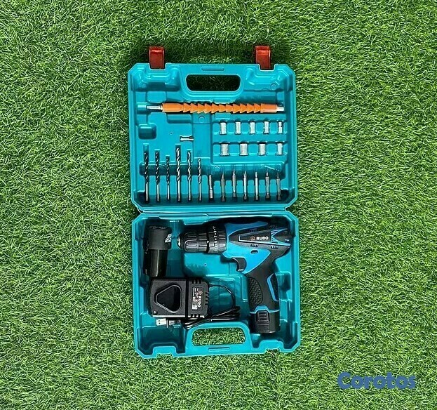 herramientas, jardines y exterior - Taladro de mandril inalambrico recargable de 12 voltios con 2 pila 2