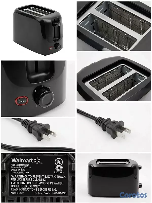 electrodomesticos - Tostadora Eléctrica Walmart de 2 Ranuras  2