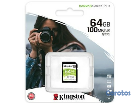 computadoras y laptops - MEMORIA SD 64GB KINGSTON, SDXC, UHS-I, CLASE 10