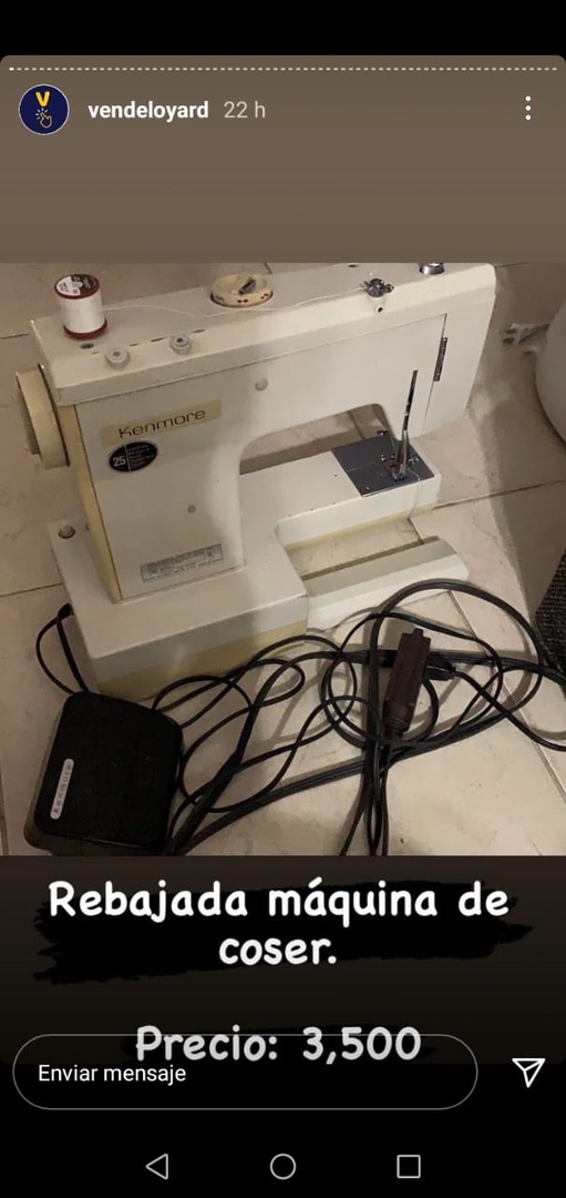 Máquina de coser kenmore 