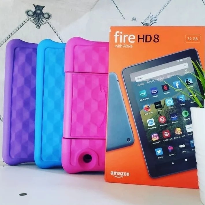celulares y tabletas - Tablet Amazon fire 8 con cover 