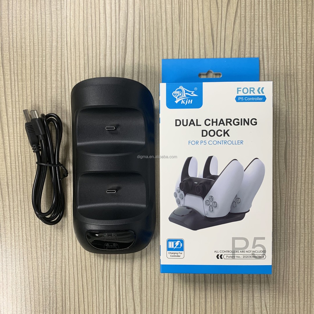 consolas y videojuegos - Cargador doble de controles Playstation p5 Cargar 2 controles al mismo tiempo 6