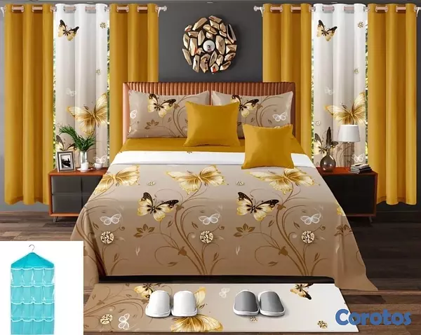 muebles y colchones - juego de sabana 16 piezas para cama de queen (60) 5
