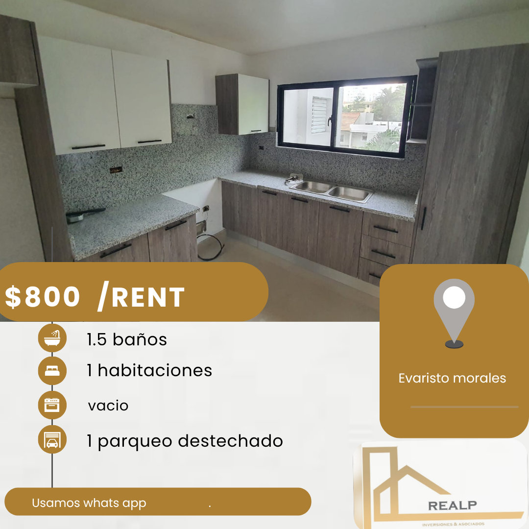 apartamentos - hermoso apartamento en buena zona Evaristo morales 