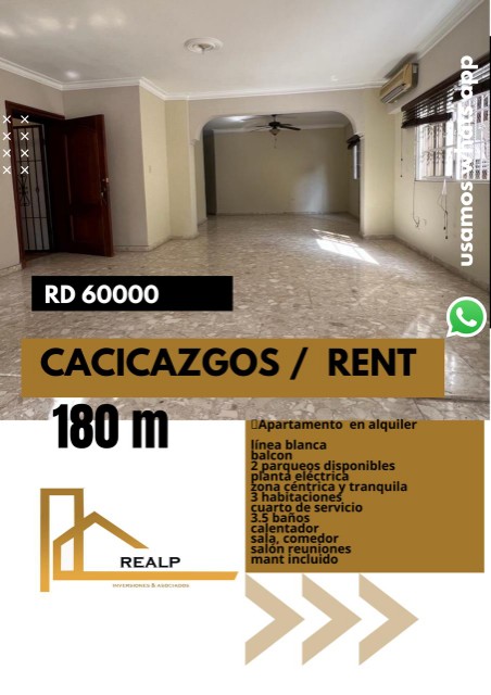 apartamentos - Apartamento Cacicazgos 3hab línea blanca