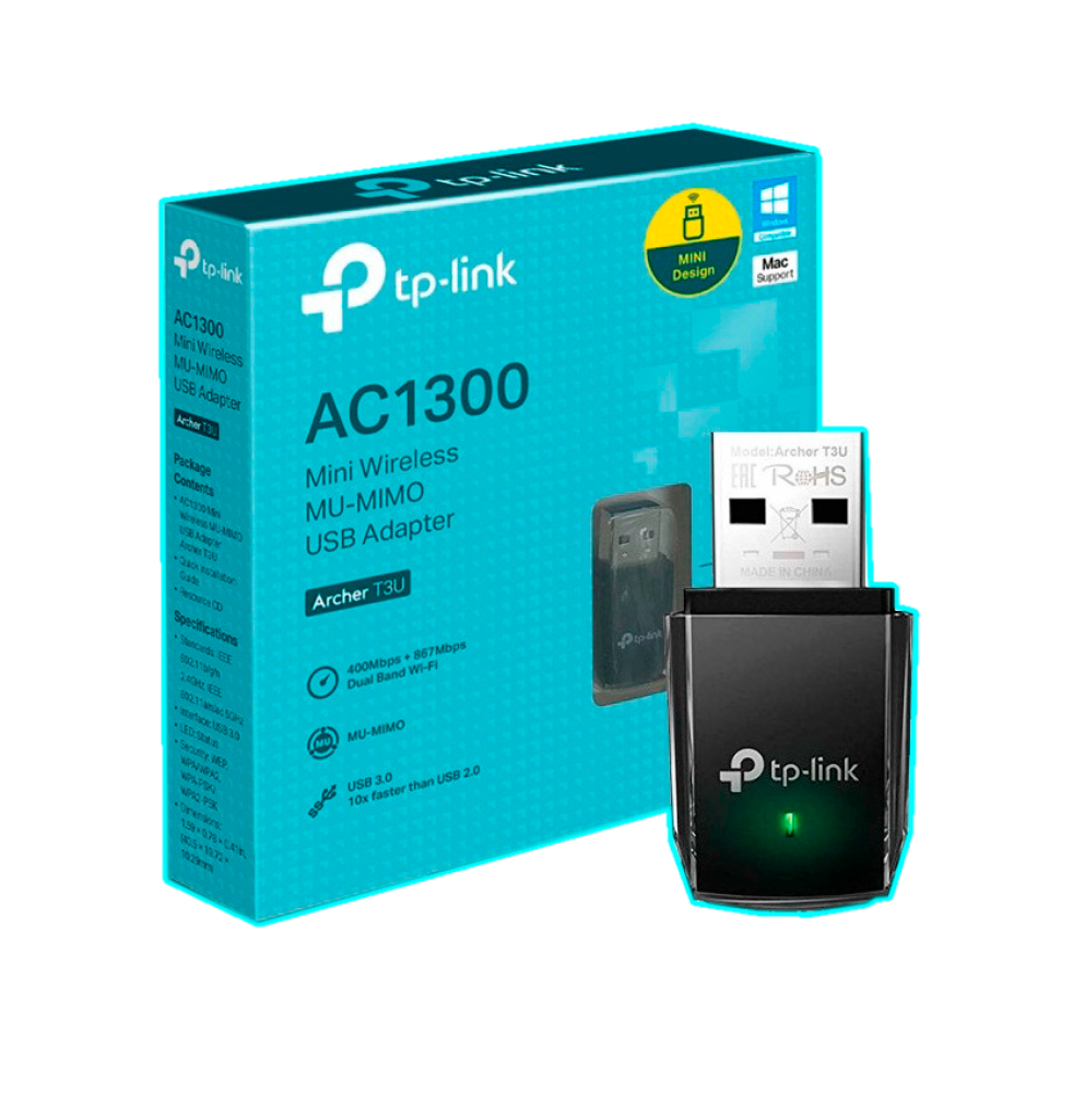 computadoras y laptops - ADAPTADOR DE RED USB WIFI TP-LINK AC1300 ARCHER T3 1