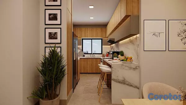 apartamentos - Venta Apartamento en construcción 3er piso 2hbs-2baños-1 Parqueo. Mirador Sur 4