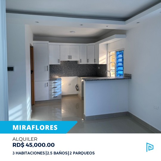 apartamentos - Apartamento en Alquiler Miraflores, 3H,2P, 2do nivel