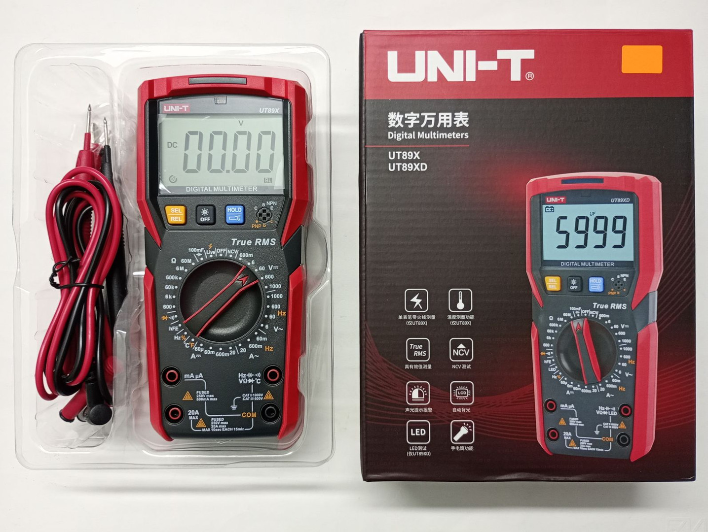 equipos profesionales - Multimetro Uni-T UT89X True RMS AC DC Ohmmeter Temperature NCV