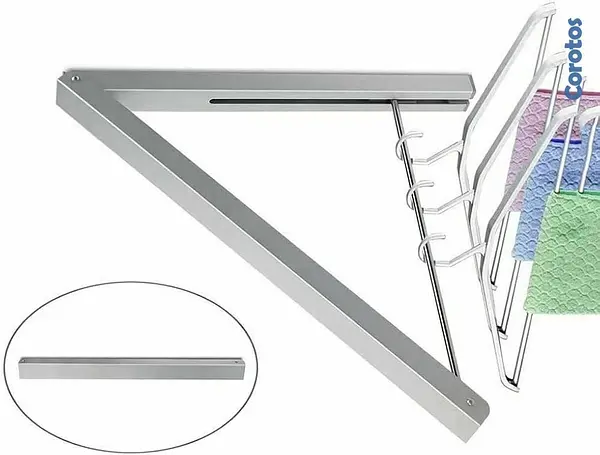 decoración y accesorios - TENDEDERO PERCHERO RETRACTIL IDEAL PARA ROPA  3