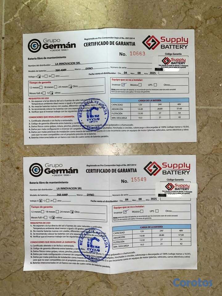 plantas e inversores - Vendo Inversor 1.5k 12V + 2 Baterías 260 AMP 6 5