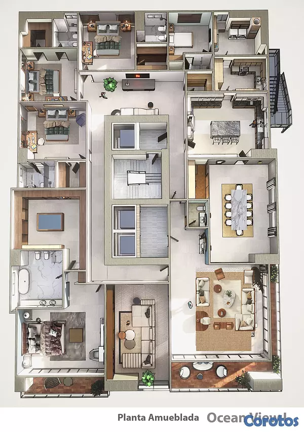 apartamentos - Torre de Lujo Avenida Anacaona Uno por Nivel 6