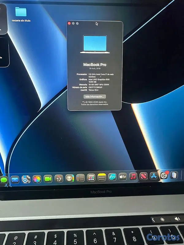 computadoras y laptops - MacBook Pro 2019  2