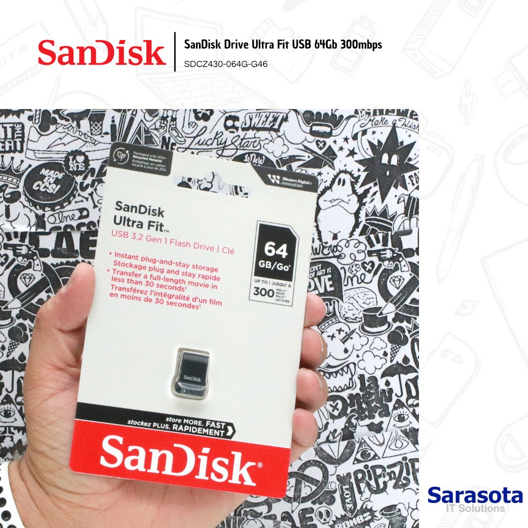 accesorios para electronica - Sandisk memoria USB 3.2 Ultra Fit de 64Gb 300mbps 1