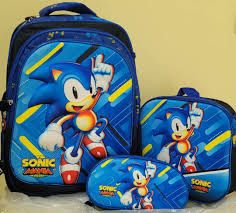 carteras y maletas - mochila escolar de sonic 