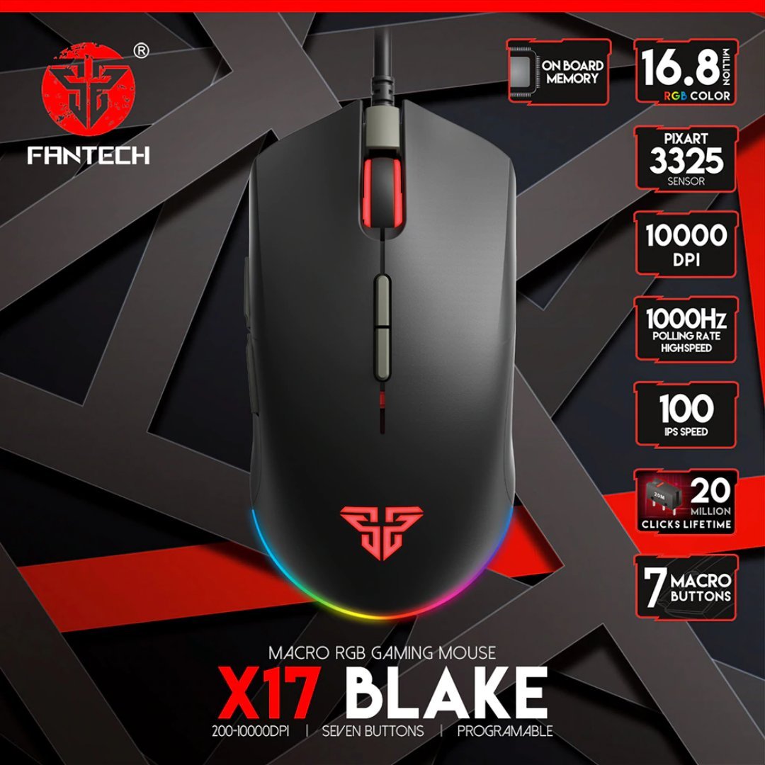 computadoras y laptops - MOUSE Fantech USB GAMIN (Mod.X17) JUGADORES DE ALTO NIVEL ,VIP