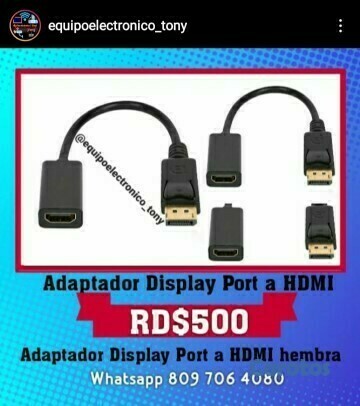 otros electronicos - Cable display por y óptico 2