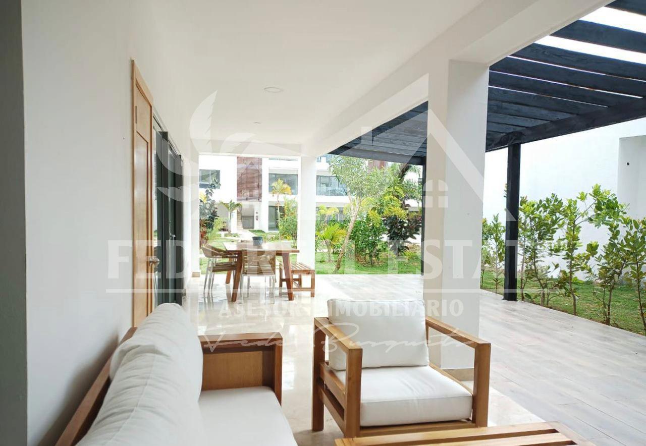 apartamentos - APARTAMENTO AMUEBLADO EN RESIDENCIAL AMAR'E - 1ER NIVEL