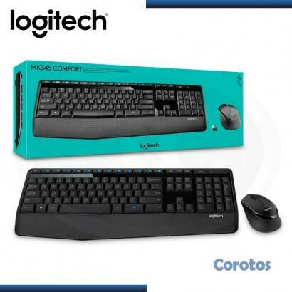 computadoras y laptops - TECLADO MOUSE LOGITECH MK345 USB WIRELESS RECEIVER 2.4GHZ WIRELESS, ESPAÑOL 1