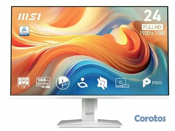 computadoras y laptops - MONITOR MSI PRO MP243W E14 23.8" IPS FHD 144HZ, 4M