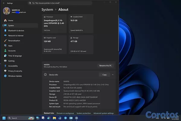 computadoras y laptops - Microsoft Surface pro 11th edition + Lapiz y Tecla 4