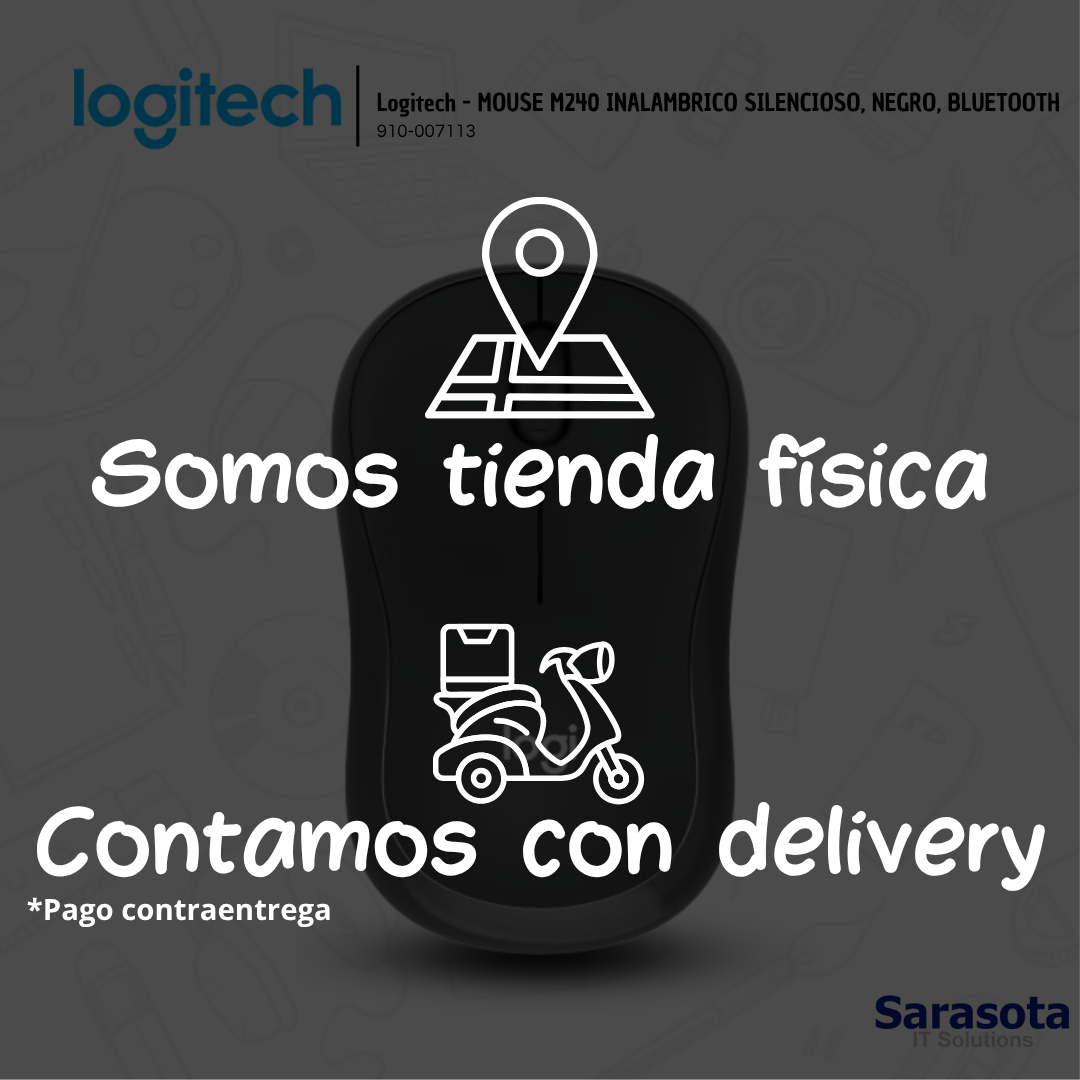 accesorios para electronica - Logitech - MOUSE M240 INALAMBRICO SILENCIOSO  2