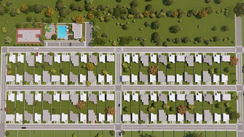 casas - Proyecto en venta Punta Cana #24-240 tres dormitorios, cancha, parque infantil.
 3