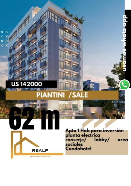 apartamentos - Condohotel para inversión piantini
