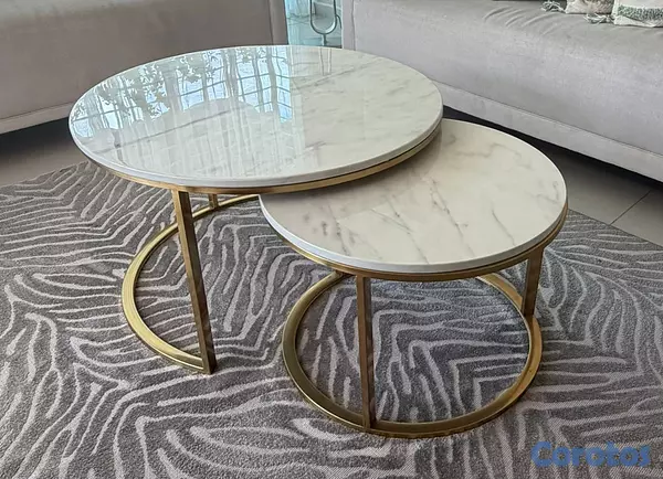 decoración y accesorios - Juego de mesa de centro tipo marmol